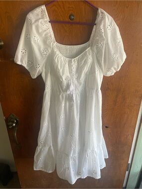 Eyelet Cotton Dress 🤍🪬🌿